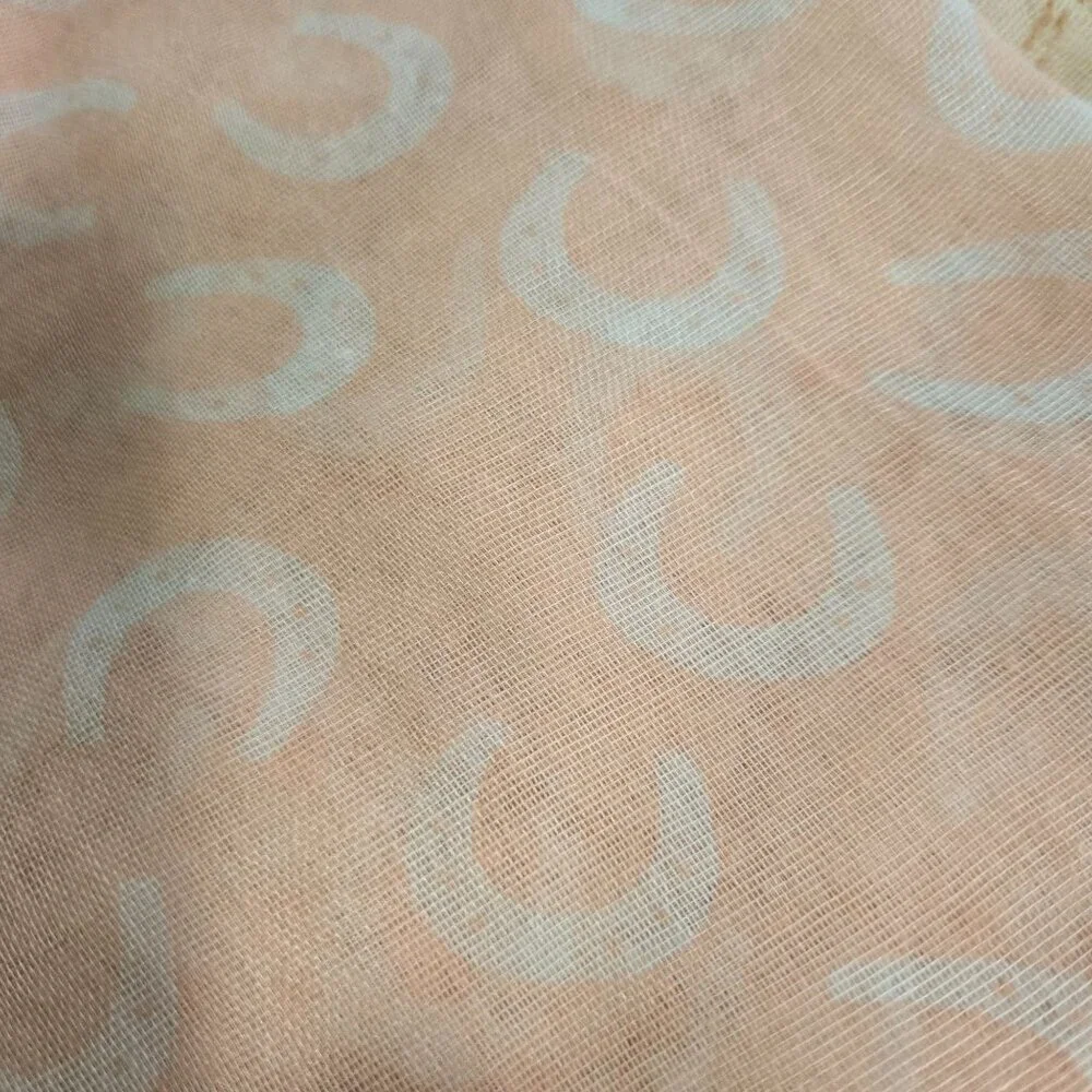 RJ Tiamao Vintage Blush Horseshoe Western Scarf